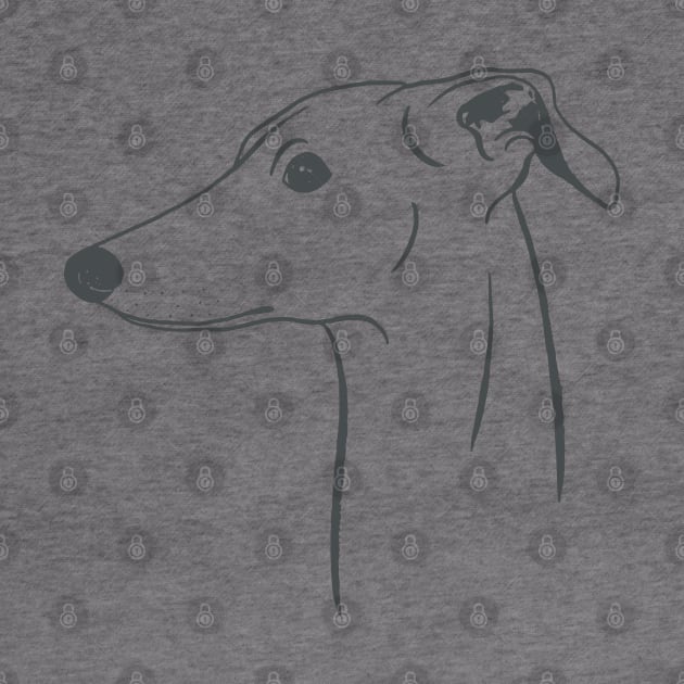 Italian Greyhound (Light Gray and Gray) by illucalliart